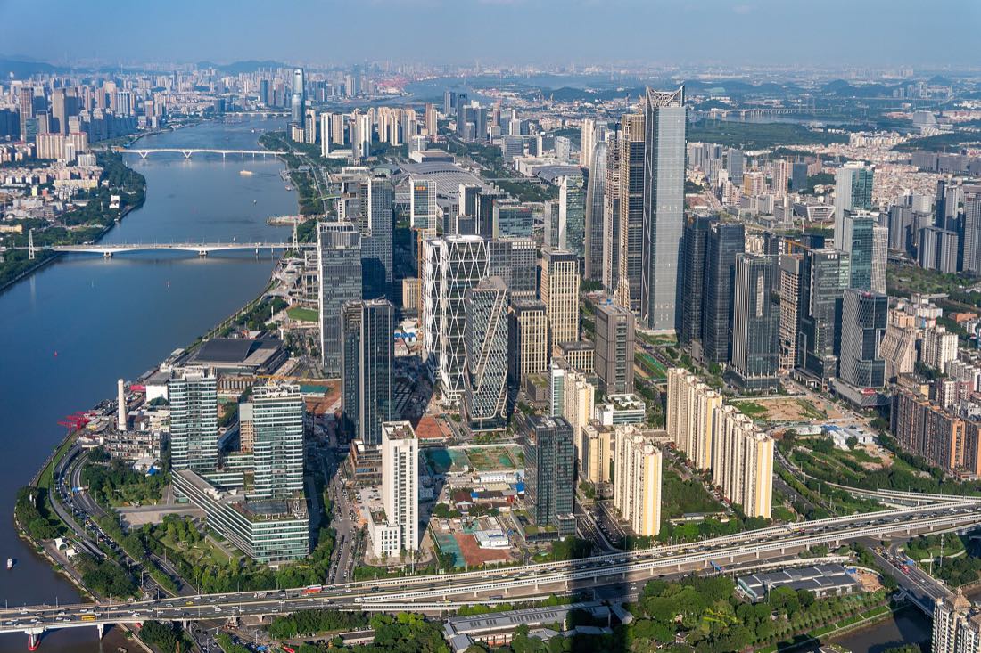 Buildings at Pazhou in Haizhu district, Guangzhou