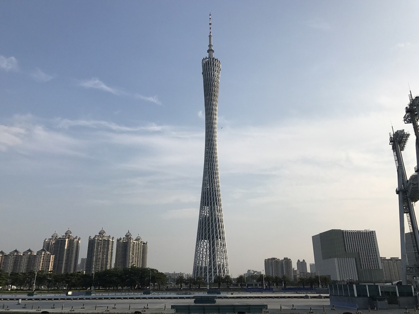 The Canton Tower seen across the Pearl River from Haixinsha